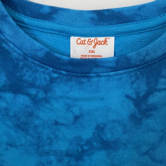 NWT Girls Cat and Jack Sweatshirt Size XXL (Size 18) (61"-63") Bright Blue - Picture 3 of 4